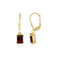 Pendientes en plata con Granate de Mozambique