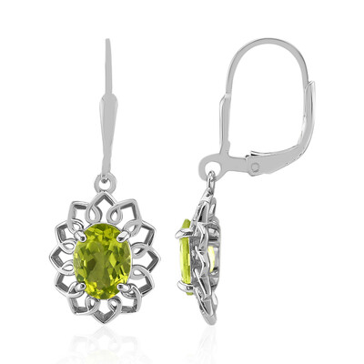 Pendientes en plata con Peridoto de Birmania