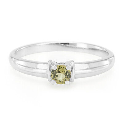 Anillo en plata con Turmalina cuprífera