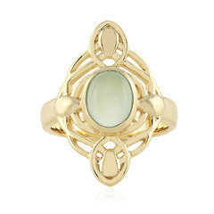 Anillo en plata con Calcedonia agua