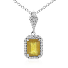 Collar en plata con Zafiro amarillo de Madagascar