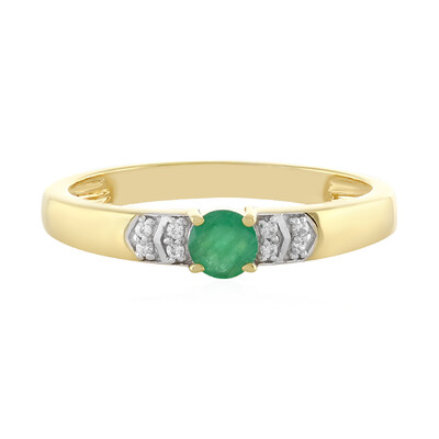 Anillo en plata con Esmeralda de Brasil