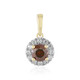 Colgante en oro con Diamante rojo I2