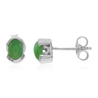 Pendientes en plata con Crisoprasa imperial