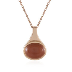 Collar en plata con Piedra de luna chocolate (KM by Juwelo)