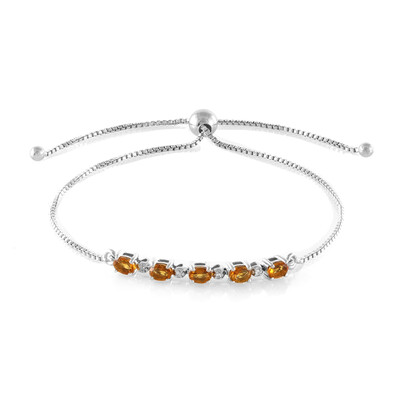 Brazalete en plata con Citrino