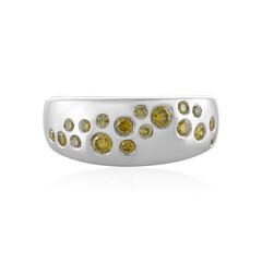 Anillo en plata con Diamante I3 amarillo