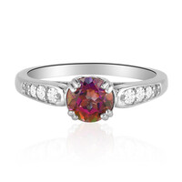 Anillo en plata con Topacio Místico crepúsculo