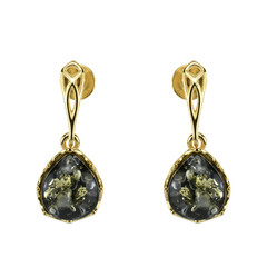 Pendientes en plata con Ámbar báltico