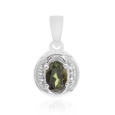 Colgante en plata con Turmalina verde