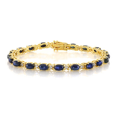Brazalete en plata con Zafiro estrella azul