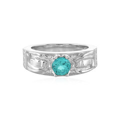 Anillo en plata con Apatita azul