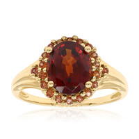 Anillo en oro con Granate Hesonita