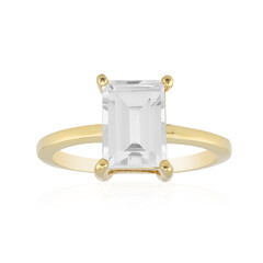 Anillo en plata con Topacio blanco