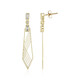 Pendientes en oro con Zircón (Ornaments by de Melo)