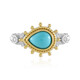 Anillo en plata con Turquesa bella durmiente (Dallas Prince Designs)