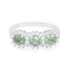 Anillo en plata con Cianita menta