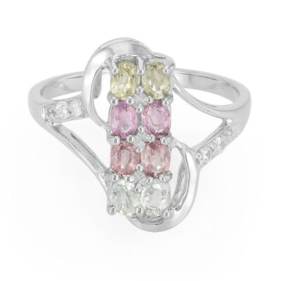 Anillo en plata con Turmalina cuprífera