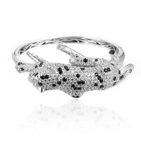 Brazalete en plata con Diópsido de Rusia (Dallas Prince Designs)