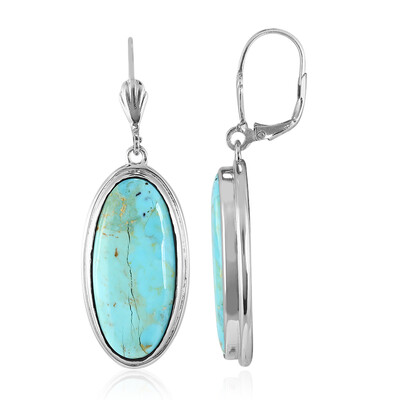 Pendientes en plata con Turquesa azul del Mohave Kingman
