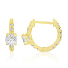 Pendientes en plata con Topacio blanco