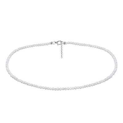 Collar en plata con Ópalo blanco