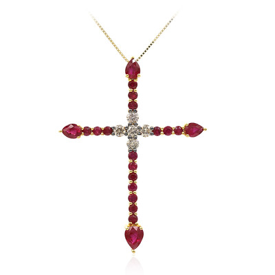 Collar en oro con Rubí de Mozambique AAA (CIRARI)