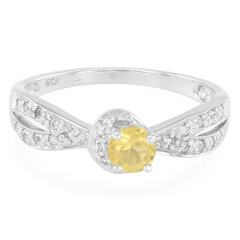 Anillo en plata con Berilo amarillo