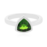 Anillo en plata con Diópsido de Rusia