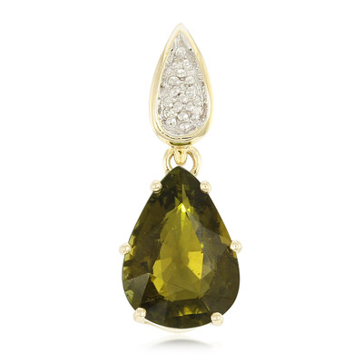 Colgante en oro con Turmalina cuprífera