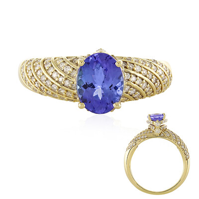 Anillo en oro con Tanzanita AAA (de Melo)