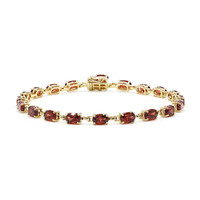 Brazalete en plata con Granate de Mozambique