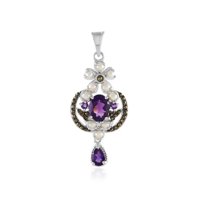 Colgante en plata con Amatista de Zambia
