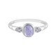 Anillo en plata con Tanzanita