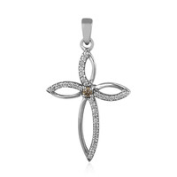 Colgante en plata con Diamante chocolate I2