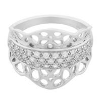 Anillo en plata con Topacio blanco