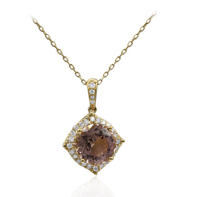 Collar en oro con Turmalina neón del Congo (CIRARI)