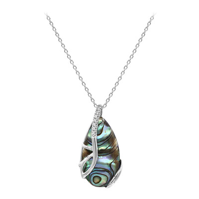 Collar en plata con Concha de Abalone (M de Luca)