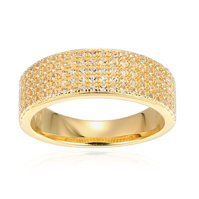 Anillo en plata con Topacio blanco