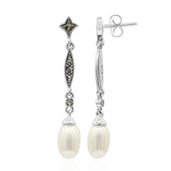 Pendientes en plata con Perla Freshwater