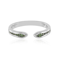 Anillo en plata con Diamante I3 verde