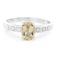 Anillo en plata con Cuarzo champán