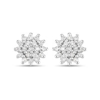 Pendientes en plata con Diamante I3 (J)