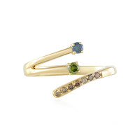 Anillo en plata con Diamante azul I2