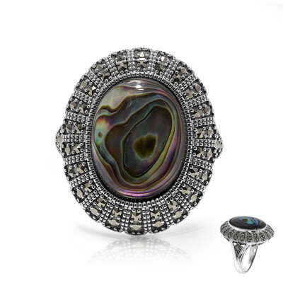 Anillo en plata con Concha de Abalone