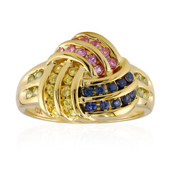 Anillo en oro con Zafiro rosado