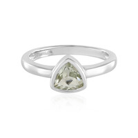 Anillo en plata con Amatista verde