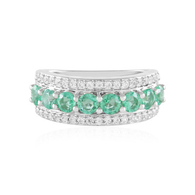 Anillo en plata con Esmeralda de Colombia