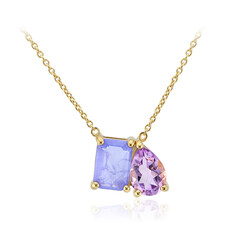 Collar en plata con Cuarzo lavanda