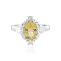 Anillo en plata con Berilo amarillo (Adela Silber)